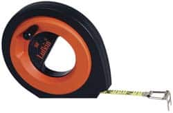 Lufkin - 50' x 3/8" Yellow Blade Tape Measure - 1/8" Graduation, B1 Graduation Style, Orange/Black Case - Benchmark Tooling