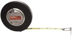 Lufkin - 100' x 3/8" Yellow Blade Tape Measure - 1/8" & 1mm Graduation, B9 Graduation Style, Black Case - Benchmark Tooling