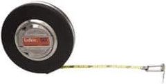 Lufkin - 164' x 10mm Yellow Blade Tape Measure - 1/8" & 1 cm Graduation, B8 Graduation Style, Black Case - Benchmark Tooling