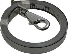 Lufkin - 25' x 1/2", 1/8 D1 Graduation, Tape Measure Replacement Blade - Steel, Chrome & Nickel Finish - Benchmark Tooling