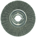 12" Diameter - 2" Arbor Hole - Crimped Steel Wire Straight Wheel - Benchmark Tooling