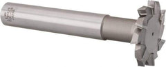 Interstate - 2-1/2" Cut Diam, 3/8" Cut Width, 23mm Neck Diam, 1" Shank Diam, 6-5/8" OAL, M42 Cobalt T-Slot Cutter - Staggered Teeth, 12 Teeth - Benchmark Tooling