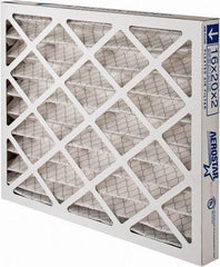 Made in USA - 16" Noml Height x 20" Noml Width x 2" Noml Depth, 35% Capture Efficiency, Wire-Backed Pleated Air Filter - MERV 8, Synthetic, Integrated Paperboard Frame, 500 Max FPM, 825 CFM, For Any Unit - Benchmark Tooling