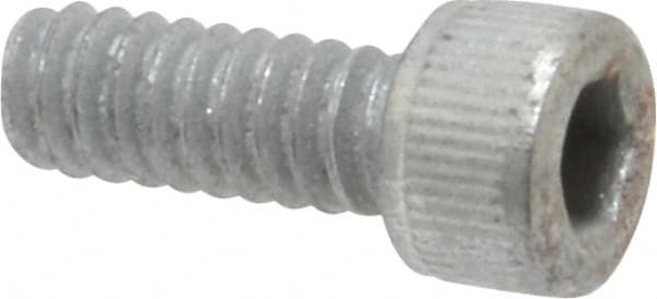 Value Collection - #6-32 UNC Hex Socket Drive, Socket Cap Screw - Alloy Steel, Zinc-Plated Finish, Fully Threaded, 3/8" Length Under Head - Benchmark Tooling