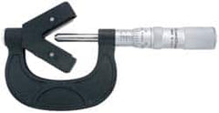 TESA Brown & Sharpe - 3/32 to 1 Inch Measurement, 0.0001 Inch Graduation, 3 Flutes Measured, Mechanical V Anvil Micrometer - Satin Chrome Finish, Carbide - Benchmark Tooling