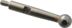 TESA Brown & Sharpe - 3mm Ball Diam, Carbide, Ball Test Indicator Contact Point - 1/2" Contact Point Length, Use with Brown & Sharpe BesTest 599 Series - Benchmark Tooling