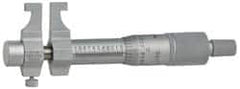 Mitutoyo - 25 to 50 mm Range, Carbide Satin Chrome Coated, Mechanical Inside Caliper Micrometer - 0.001 Inch Graduation, 0.01 mm Graduation, 0.006 mm Accuracy - Benchmark Tooling