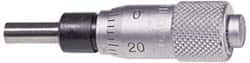 Mitutoyo - 1 Inch, 0.7087 Inch Ratchet Stop Thimble, 1/4 Inch Diameter x 27mm Long Spindle, Mechanical Micrometer Head - Benchmark Tooling