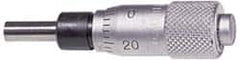 Mitutoyo - 1 Inch, 0.7087 Inch Ratchet Stop Thimble, 1/4 Inch Diameter x 27mm Long Spindle, Mechanical Micrometer Head - Benchmark Tooling