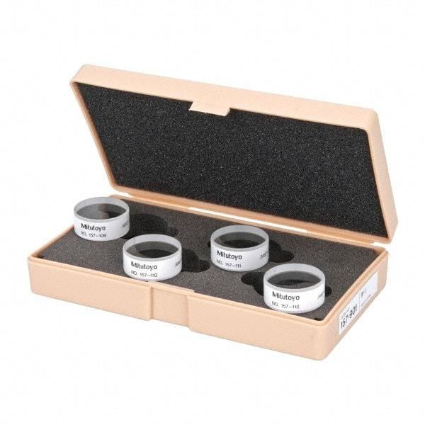 Mitutoyo - Micrometer Optical Parallels - 0 to 1mm, Use with Micrometers - Benchmark Tooling