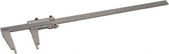 Mitutoyo - 0 to 24" Stainless Steel Vernier Caliper - 0.0010" Graduation, 100mm Jaw Depth, 0.002" Accuracy - Benchmark Tooling