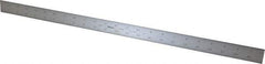 Mitutoyo - 24" Long, 1/100, 1/64, 1/50, 1/32" Graduation, Rigid Stainless Steel Rule - 16R Graduation Style, 1-3/16" Wide, Silver, Satin Chrome Finish - Benchmark Tooling