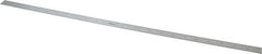 Mitutoyo - 24" Long, 1/64, 1/32" and 0.5, 1mm Graduation, Flexible Stainless Steel Rule - English/Metric Graduation Style, 3/4" Wide, Silver, Satin Chrome Finish - Benchmark Tooling