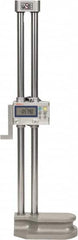 Mitutoyo - 18" Electronic Height Gage - 0.0005, 0.0002" (Switchable) Resolution, Accurate to 0.002", LCD Display, SPC Data Output - Benchmark Tooling