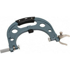 Mitutoyo - 11 to 12 Inch, Snap Gage - 0.0001 Inch Graduation, 15 N Measuring Force, Carbide Anvil, Dial Display - Benchmark Tooling