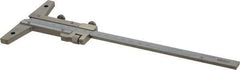 Mitutoyo - 0 to 150mm Measurement Range, 260mm Rule Length, 4 Inch Base Length, Vernier Depth Gage - 0.02mm Graduation, Accurate to 0.03mm, Stainless Steel, Satin Chrome Coated - Benchmark Tooling