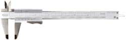 Mitutoyo - 0 to 8" Stainless Steel Vernier Caliper - 1/128" Graduation, 50mm Jaw Depth, 0.03mm Accuracy - Benchmark Tooling