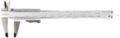 Mitutoyo - 0 to 8" Stainless Steel Vernier Caliper - 0.02mm Graduation, 50mm Jaw Depth, 0.03mm Accuracy - Benchmark Tooling