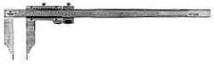 Mitutoyo - 0 to 30" Stainless Steel Vernier Caliper - 0.02mm Graduation, 200mm Jaw Depth, 0.08mm Accuracy - Benchmark Tooling