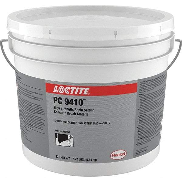 Loctite - 1 Gal Pail Gray Magnesium Phosphate Filler/Repair Caulk - 2000°F Max Operating Temp, 10 min Tack Free Dry Time, 1 to 2 hr Full Cure Time, Series 135 - Benchmark Tooling