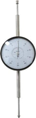 Mitutoyo - 3" Range, 0-100 Dial Reading, 0.001" Graduation Dial Drop Indicator - 3-5/8" Dial, 0.1" Range per Revolution, 0.001" Accuracy, Revolution Counter - Benchmark Tooling