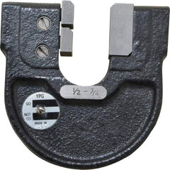YPG - 1/2 to 3/4 Inch, Cast Iron 2x Frame Snap Gage - 0.0001 Inch Graduation, Hardened Tool Steel Anvil - Benchmark Tooling