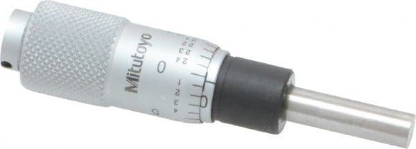 Mitutoyo - 1/2 Inch, 0.5118 Inch Thimble, 0.1969 Inch Diameter x 17.5mm Long Spindle, Mechanical Micrometer Head - Benchmark Tooling