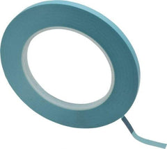 3M - 1/4" Wide x 60 Yd Long Blue Polypropylene Film Masking Tape - Series 215, 4.8 mil Thick, 15 In/Lb Tensile Strength - Benchmark Tooling