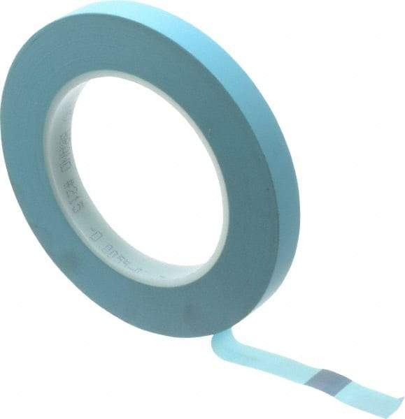 3M - 1/2" Wide x 60 Yd Long Blue Polypropylene Film Masking Tape - Series 215, 4.8 mil Thick, 15 In/Lb Tensile Strength - Benchmark Tooling