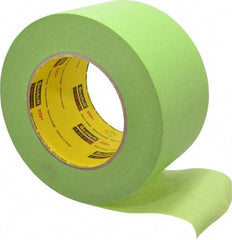 3M - 3" Wide x 60 Yd Long Green Paper Masking Tape - Series 401+/233+, 6.7 mil Thick, 25 In/Lb Tensile Strength - Benchmark Tooling