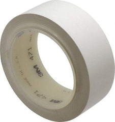 3M - White Solid Color Vinyl Tape - 1-1/2" Wide x 108' Long x 5.2 mil Thick, General Traffic - Benchmark Tooling