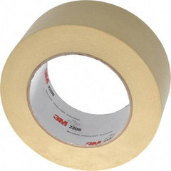 3M - 2" Wide x 60 Yd Long Tan Paper Masking Tape - Series 2308, 5.3 mil Thick, 22 In/Lb Tensile Strength - Benchmark Tooling