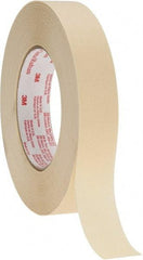 3M - 1" Wide x 60 Yd Long Tan Paper Masking Tape - Series 2380, 7.2 mil Thick, 28 In/Lb Tensile Strength - Benchmark Tooling