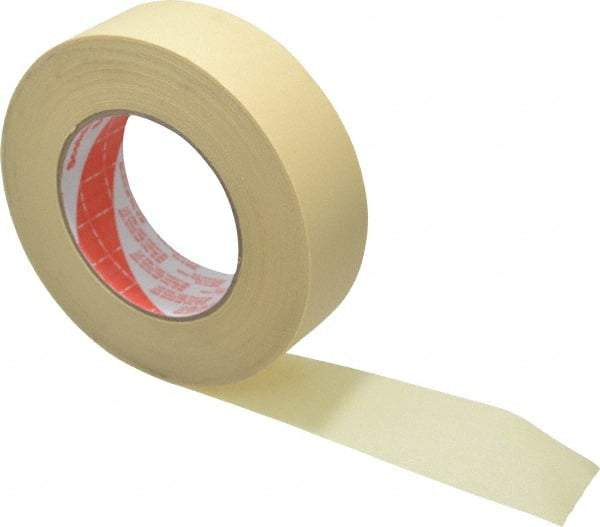 3M - 1-1/2" Wide x 60 Yd Long Tan Paper Masking Tape - Series 2380, 7.2 mil Thick, 28 In/Lb Tensile Strength - Benchmark Tooling