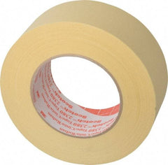 3M - 2" Wide x 60 Yd Long Tan Paper Masking Tape - Series 2380, 7.2 mil Thick, 28 In/Lb Tensile Strength - Benchmark Tooling