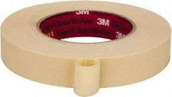 3M - 1" Wide x 60 Yd Long Tan Paper Masking Tape - Series 2393, 7.6 mil Thick, 28 In/Lb Tensile Strength - Benchmark Tooling