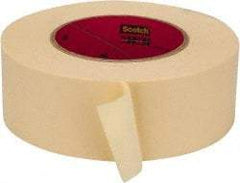 3M - 2" Wide x 60 Yd Long Tan Paper Masking Tape - Series 2393, 7.6 mil Thick, 28 In/Lb Tensile Strength - Benchmark Tooling