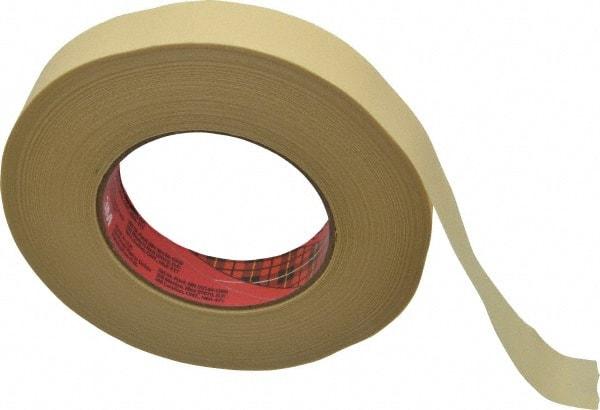 3M - 1" Wide x 60 Yd Long Tan Paper Masking Tape - Series 2693, 7.9 mil Thick, 29 In/Lb Tensile Strength - Benchmark Tooling