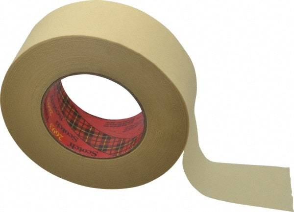 3M - 2" Wide x 60 Yd Long Tan Paper Masking Tape - Series 2693, 7.9 mil Thick, 29 In/Lb Tensile Strength - Benchmark Tooling