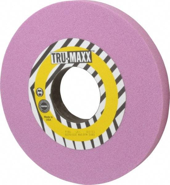 Tru-Maxx - 10" Diam x 3" Hole x 1" Thick, I Hardness, 46 Grit Surface Grinding Wheel - Aluminum Oxide, Type 1, Coarse Grade, 2,483 Max RPM, Vitrified Bond, No Recess - Benchmark Tooling