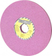 Tru-Maxx - 8" Diam x 1-1/4" Hole x 1/2" Thick, H Hardness, 46 Grit Surface Grinding Wheel - Aluminum Oxide, Type 1, Coarse Grade, 3,105 Max RPM, Vitrified Bond, No Recess - Benchmark Tooling