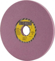 Tru-Maxx - 8" Diam x 1-1/4" Hole x 1/2" Thick, K Hardness, 60 Grit Surface Grinding Wheel - Aluminum Oxide, Type 1, Medium Grade, 3,600 Max RPM, Vitrified Bond, No Recess - Benchmark Tooling