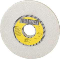 Tru-Maxx - 6" Diam x 1-1/4" Hole x 1/2" Thick, K Hardness, 46 Grit Surface Grinding Wheel - Aluminum Oxide, Type 1, Coarse Grade, 5,410 Max RPM, Vitrified Bond, No Recess - Benchmark Tooling