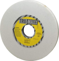 Tru-Maxx - 6" Diam x 1-1/4" Hole x 1/2" Thick, J Hardness, 60 Grit Surface Grinding Wheel - Aluminum Oxide, Type 1, Medium Grade, 5,410 Max RPM, Vitrified Bond, No Recess - Benchmark Tooling
