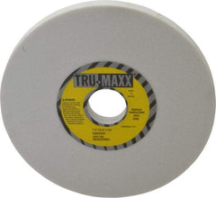 Tru-Maxx - 7" Diam x 1-1/4" Hole x 1/2" Thick, I Hardness, 80 Grit Surface Grinding Wheel - Aluminum Oxide, Type 1, Medium Grade, 3,600 Max RPM, Vitrified Bond, No Recess - Benchmark Tooling
