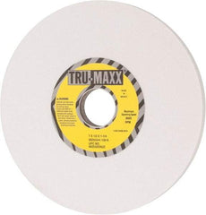 Tru-Maxx - 7" Diam x 1-1/4" Hole x 1/2" Thick, K Hardness, 100 Grit Surface Grinding Wheel - Aluminum Oxide, Type 1, Fine Grade, 3,600 Max RPM, Vitrified Bond, No Recess - Benchmark Tooling