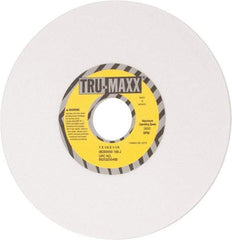 Tru-Maxx - 7" Diam x 1-1/4" Hole x 1/4" Thick, J Hardness, 100 Grit Surface Grinding Wheel - Aluminum Oxide, Type 1, Fine Grade, 3,600 Max RPM, Vitrified Bond, No Recess - Benchmark Tooling