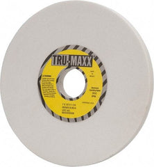 Tru-Maxx - 7" Diam x 1-1/4" Hole x 1/2" Thick, H Hardness, 80 Grit Surface Grinding Wheel - Aluminum Oxide, Type 1, Medium Grade, 3,600 Max RPM, Vitrified Bond, No Recess - Benchmark Tooling