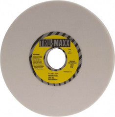 Tru-Maxx - 7" Diam x 1-1/4" Hole x 1/2" Thick, L Hardness, 80 Grit Surface Grinding Wheel - Aluminum Oxide, Type 1, Medium Grade, 3,600 Max RPM, Vitrified Bond, No Recess - Benchmark Tooling