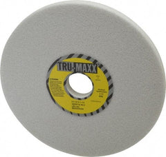Tru-Maxx - 8" Diam x 1-1/4" Hole x 1/2" Thick, H Hardness, 46 Grit Surface Grinding Wheel - Aluminum Oxide, Type 1, Coarse Grade, 3,105 Max RPM, Vitrified Bond, No Recess - Benchmark Tooling